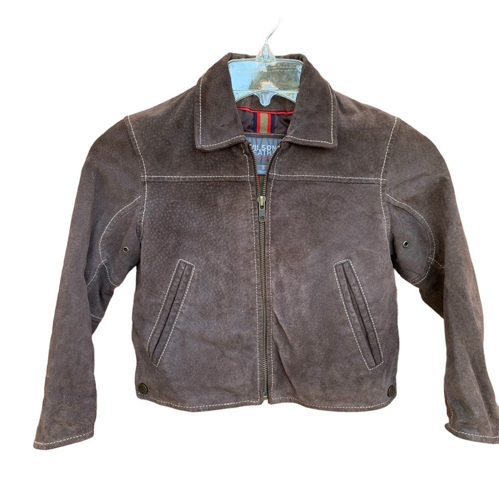 Wilson Leather kids  brown Jacket size S